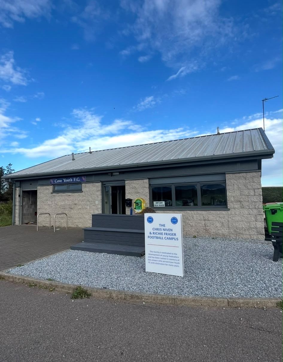 Cove Youth FC Pavilion at the Chris Niven & Richie Fraser Football Campus